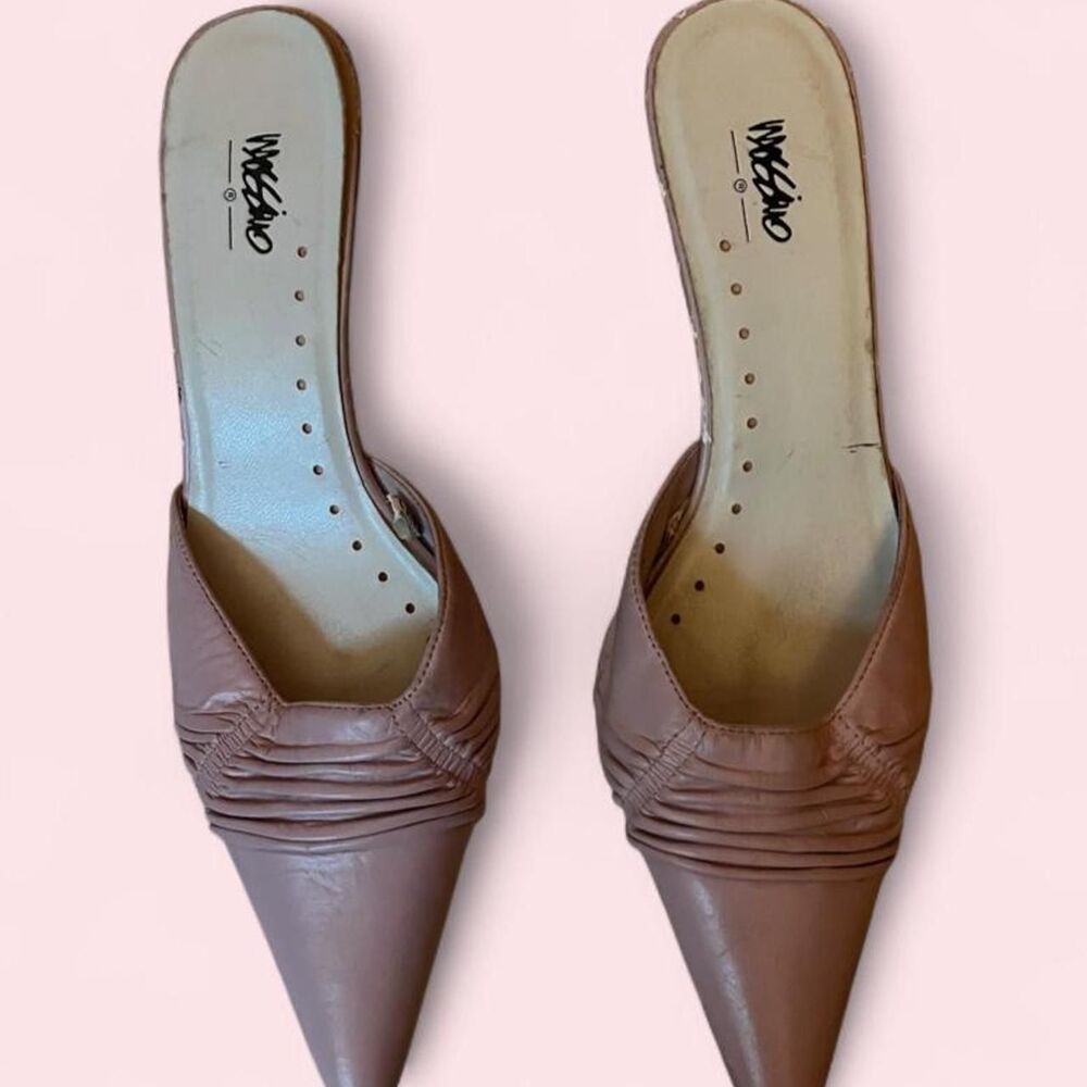 Y2K Mossimo Women's Pink Pointed Toe Kitten Heel Mules